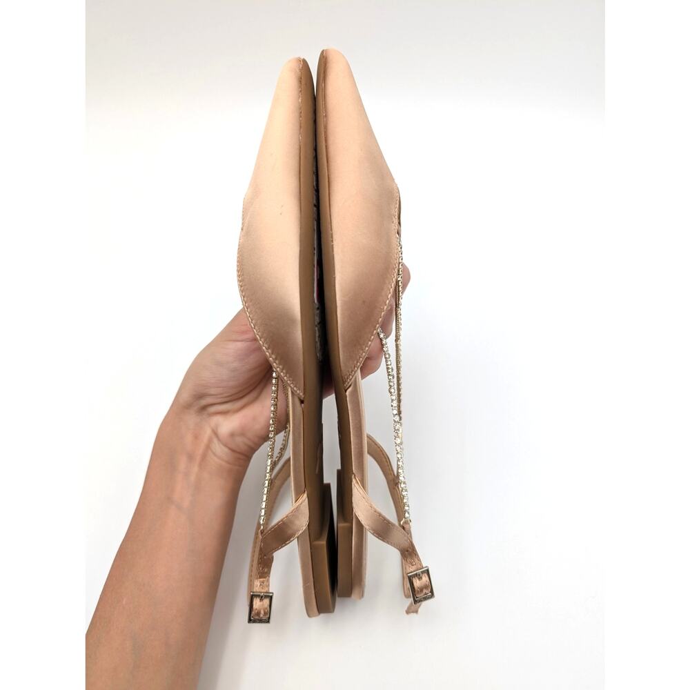 Jewel Badgley Mischka Alanna Ballet Flats Women's Almond Nude Size US9M EU40 - Picture 10 of 11